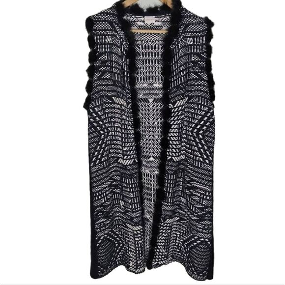 Chicos Open Vest Knit Cardigan Sweater - Picture 1 of 13